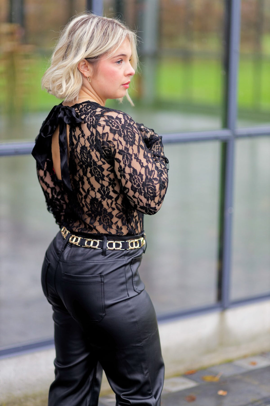 Ceinture Élastique Noire & Dorée