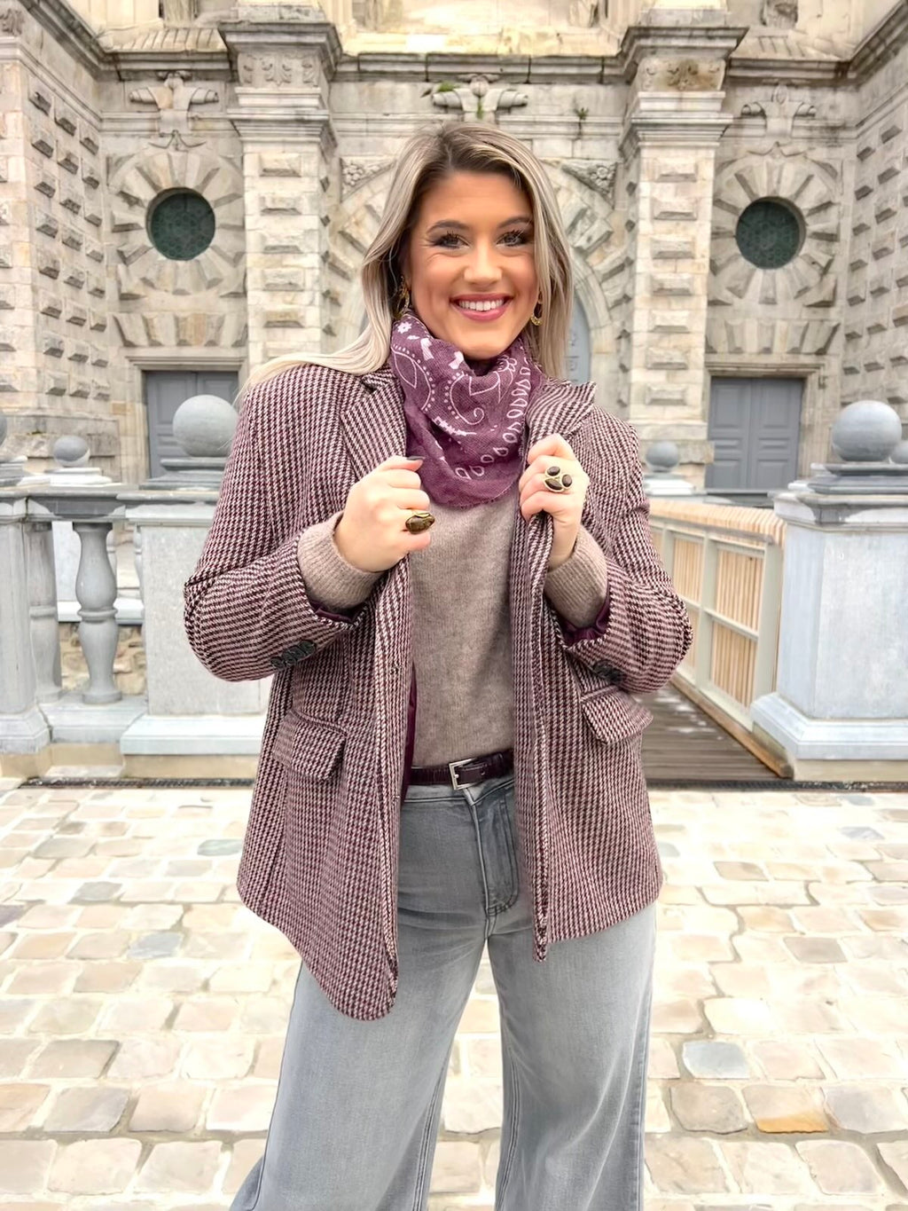 Blazer Pied de Poule