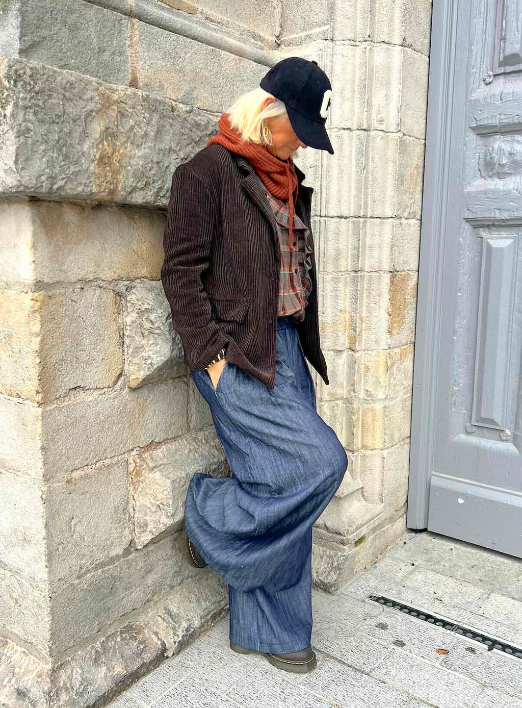 Blazer Souple en Velours Côtelé