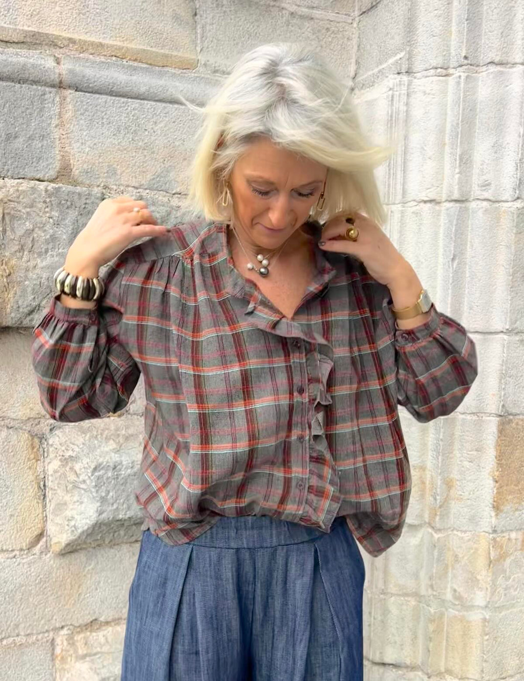Chemise à Grands Carreaux
