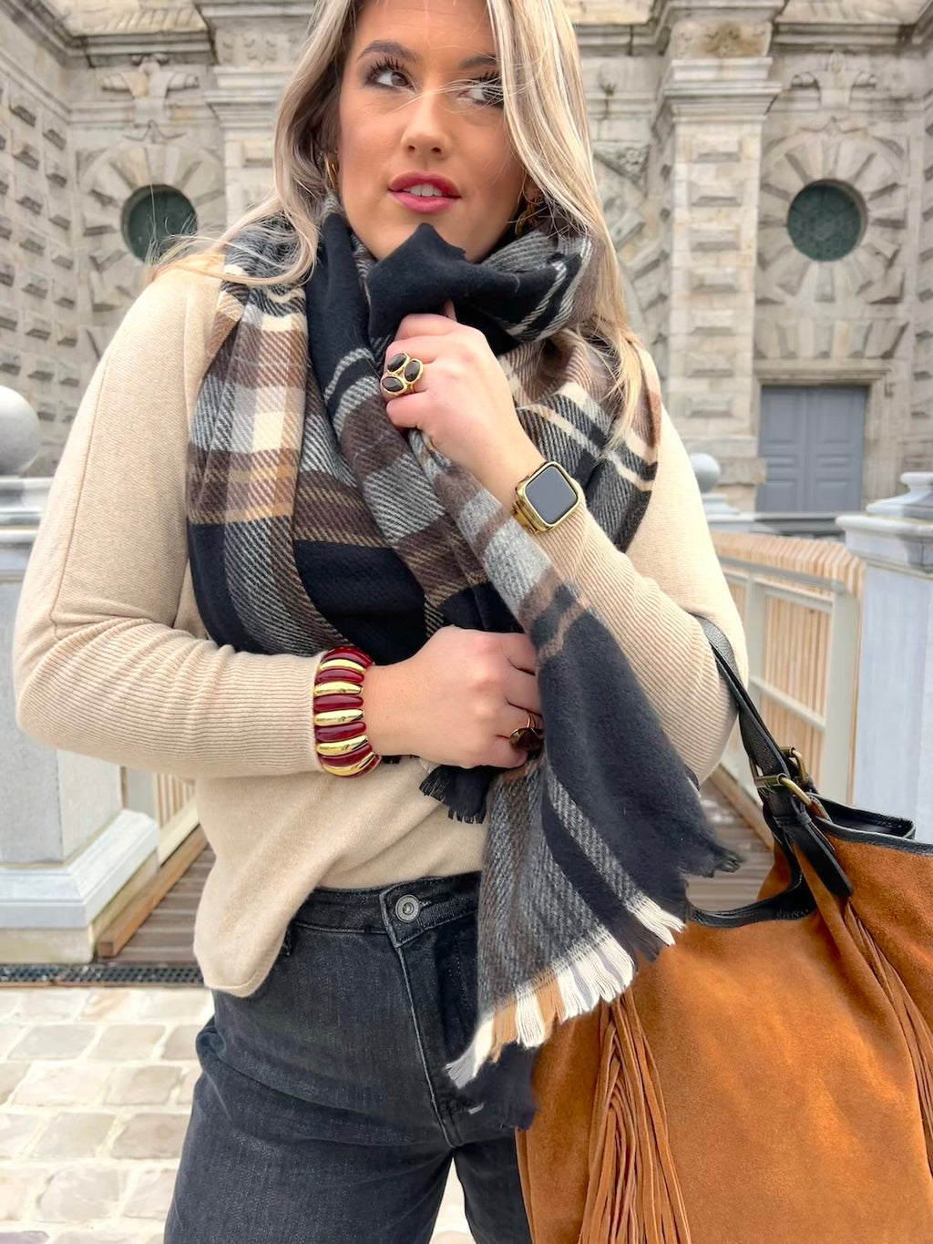 Écharpe à Carreaux