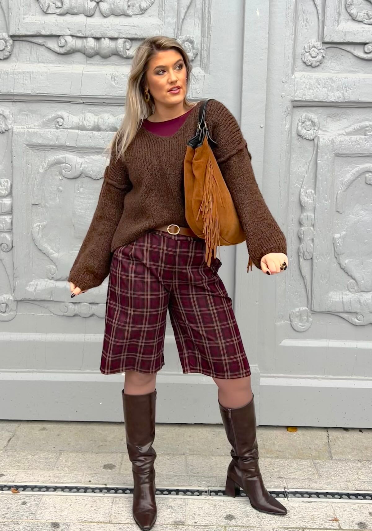 Grand Sac à Franges en Cuir