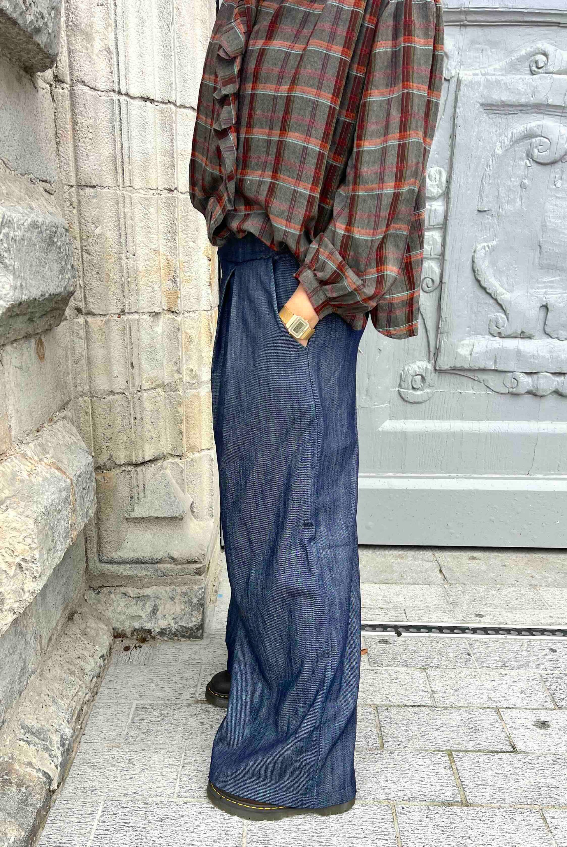 Pantalon Fluide Denim