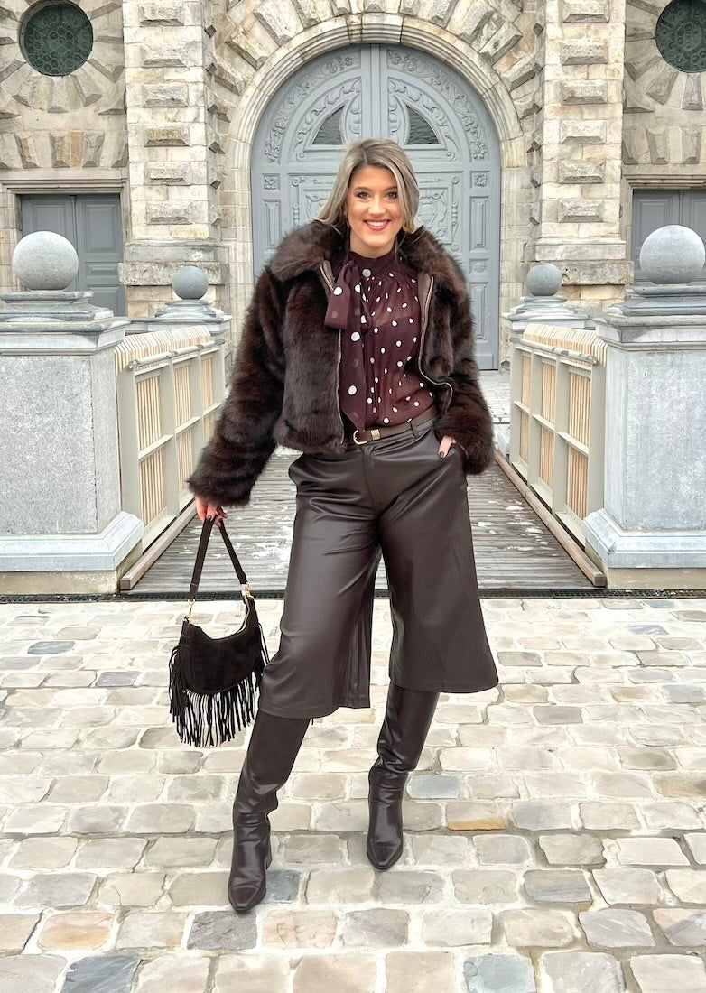 Petit Sac à Franges en Cuir